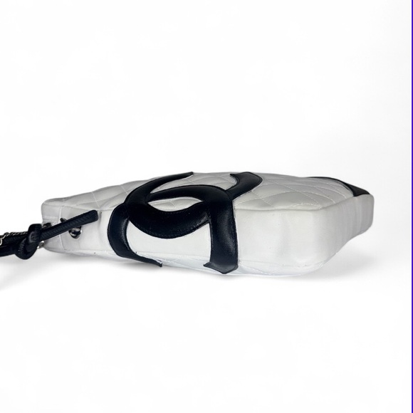 CHANEL Cambon Line White/Black CC Logo Leather Shoulder Bag - Picture 5 of 15